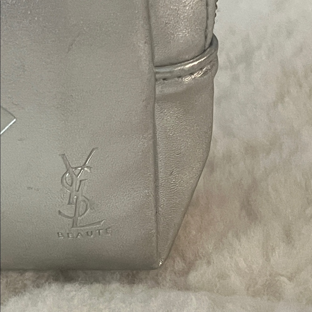 Yves Saint Laurent Metallic Silver Pouch
